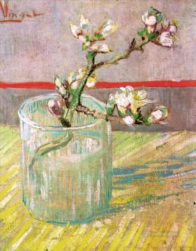  blossom Oil Painting - Blossoming Almond Branch in a Glass Vincent van Gogh